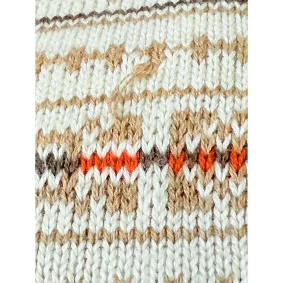 Chaps Ralph Lauren Brown Geometric Cotton Knitted Sweater Size XL - read - Picture 9 of 11